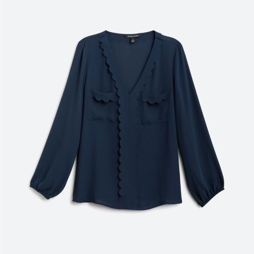 41 HAWTHORN Cynthia Scalloped Blouse